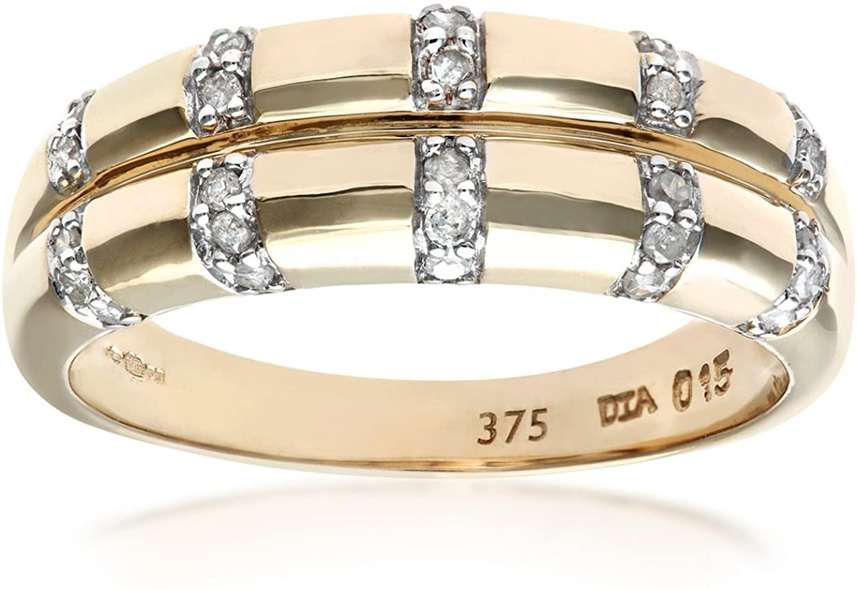 Naava Woman Ring Gold 9 ct 375 Diamonds 0,15 ct Size 51 (16.2) PR04667Y-L