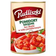 Pudliszki Pomidory krojone bez skórki w soku pomidorowym 400 g