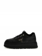Sneakersy damskie - Sneakersy damskie Guess Flftrr ELE12 Black 37, Czarny - miniaturka - grafika 1