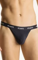Majtki męskie - Stringi męskie granatowe MP-1572, Kolor granatowy, Rozmiar M, ATLANTIC - Intymna - miniaturka - grafika 1