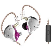 Słuchawki - KZ ZS10 Pro Wired Earphone 4BA 1DD HiFi Bass with Mic - Purple - miniaturka - grafika 1
