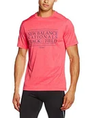 Koszulki męskie - New Balance Męska koszulka z krótkim rękawem, jasnowiśniowy wrzos, średnia - miniaturka - grafika 1