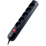 Listwy zasilające - Tracer Listwa PowerGuard + 1.8 m Black (5) TRALIS30406 - miniaturka - grafika 1