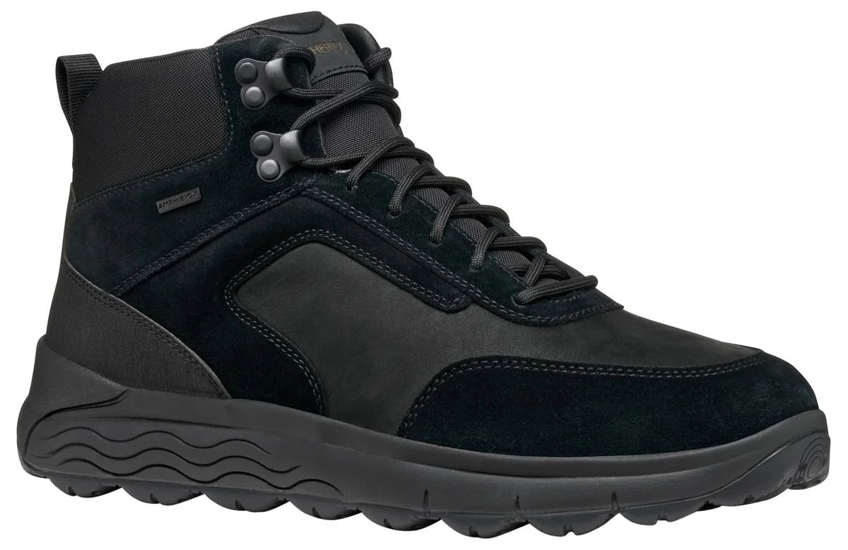 Geox Męskie buty U SPHERICA 4X4 B ABX Ankle Boot, czarne, 42 EU, czarny, 42 EU
