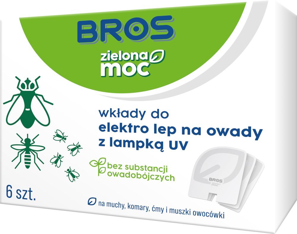 Bros Staples Zielona Moc wkłady do Elektro Lep na owady z lampką UV