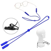 Akcesoria do okularów - Silikonowy sznureczek gumka do okularów z regulacją - GRANAT - miniaturka - grafika 1