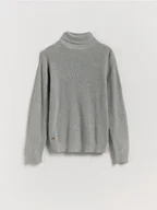 Bluzy dla chłopców - Reserved - Bawełniany golf - jasnoszary - miniaturka - grafika 1