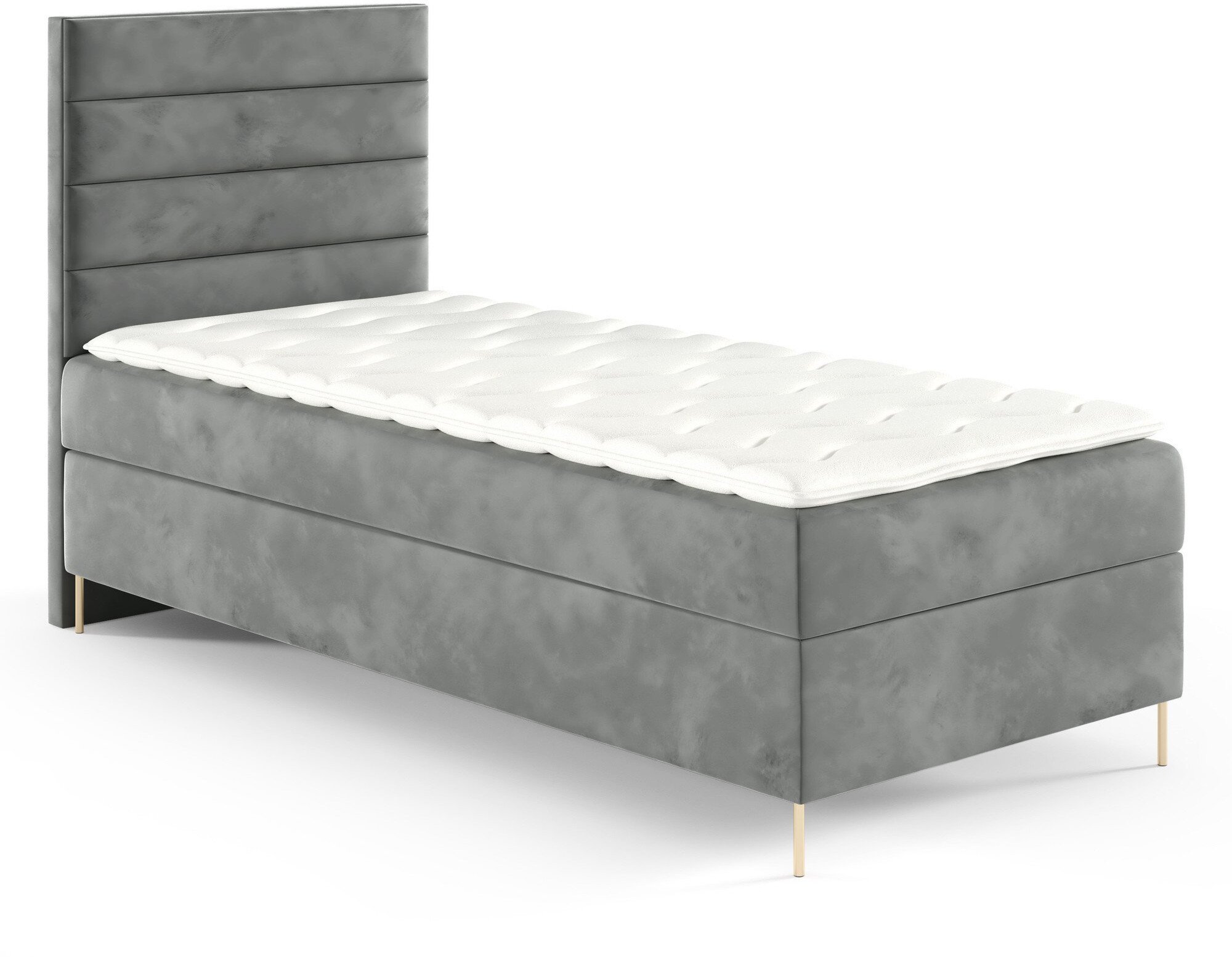 Łóżko kontynentalne Bella Box 90x200 z nóżkami riviera 91