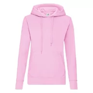 Bluzy damskie - Bluza damska z kapturem Hooded Sweat Fruit of the Loom - Jasnoróżowy XL - miniaturka - grafika 1