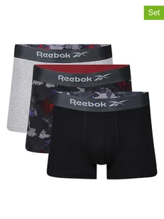 Reebok Bokserki (3 pary) "Anders" w kolorze czarno-szarym - Majtki męskie - miniaturka - grafika 1