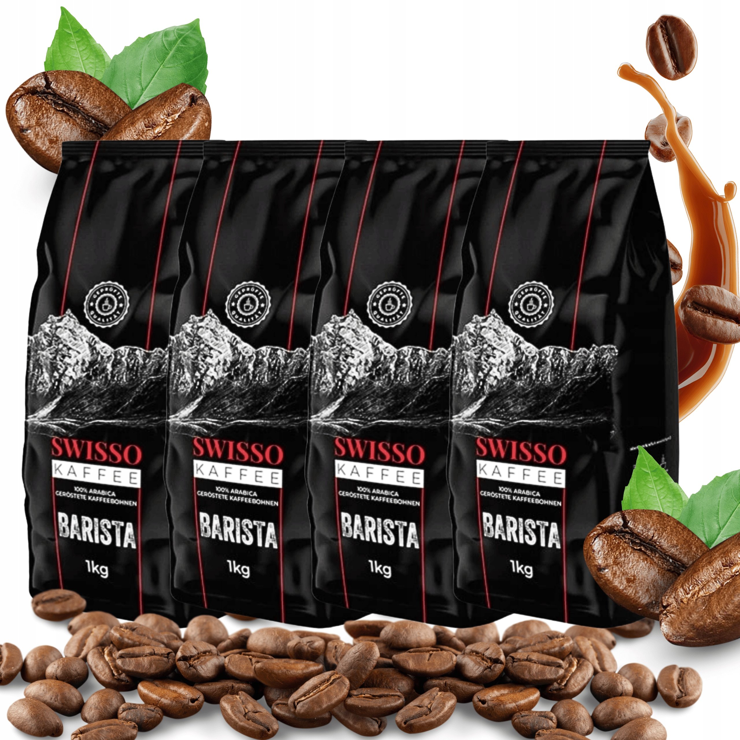 Kawa ziarnista Swisso Kaffee Barista 100% Arabica Exclusive Premium 4x1kg