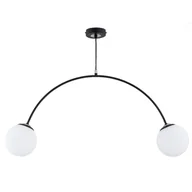 Lampy sufitowe - Lampa wisząca Bend czarno-biała 2xE14x10W minimalistyczna wym: 60 x 15 x 85 cm metal Alfa - miniaturka - grafika 1