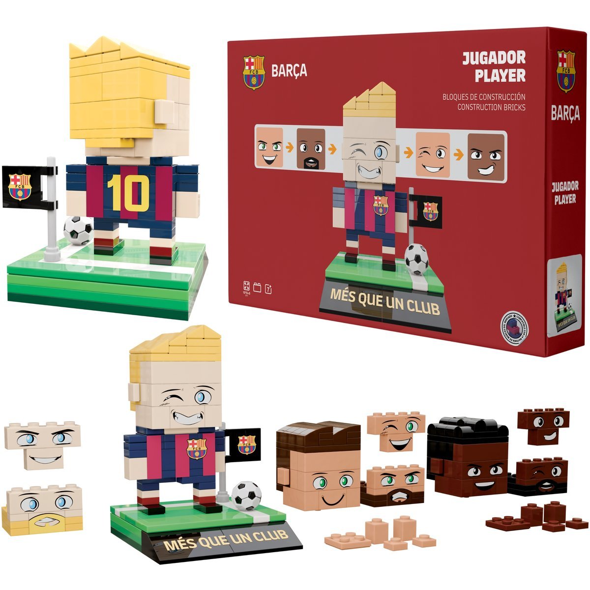 Klocki Figurka Zawodnik FC Barcelona Neko Zestaw Konstrukcyjny 210 elementów