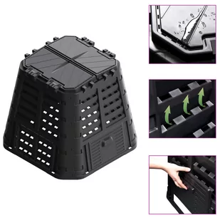 vidaXL Kompostownik termiczny do ogrodu, 420 L, plastikowy - Kompostowniki - miniaturka - grafika 1