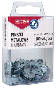Office Products Pinezki OFFICE PRODUCTS srebro op. plastik op.100 - Pinezki - miniaturka - grafika 2