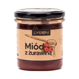 Miód z żurawiną pasieka Łysoń - Miód - miniaturka - grafika 1