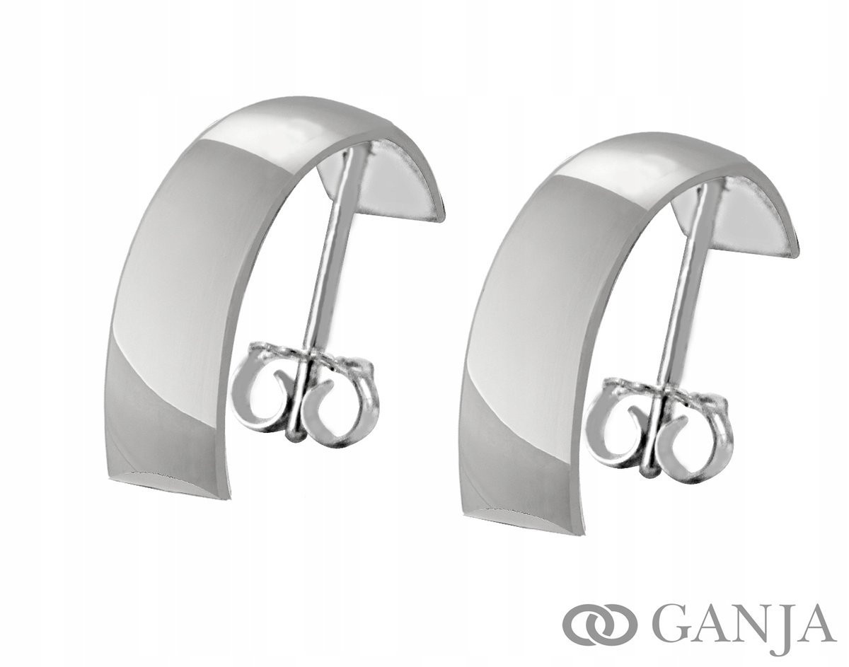 Kolczyki srebrne próba 925 klasyczne przy uchu k01