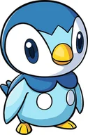 Naklejki na ścianę - Naklejka Uv Wypukła Ozdobna DTF UV Aplikacja Piplup Pokemon - miniaturka - grafika 1