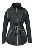 Kurtki damskie - Cienka Kurtka Damska Wiatrówka 12013 r 3XL Czarna - miniaturka - grafika 1