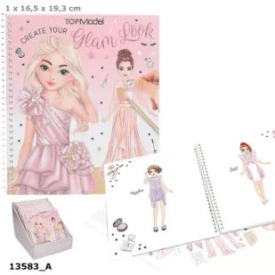 Zestaw Glam Look Top Model z naklejkami 13583A - Kolorowanki, wyklejanki - miniaturka - grafika 1
