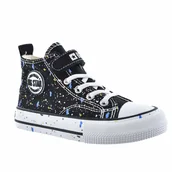 Buty dla dziewczynek - Trampki dziecięce BIG STAR LL374050 czarne - miniaturka - grafika 1