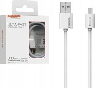 Kabel USB Somostel KABEL USB MICRO 3A SOMOSTEL BIAŁY 3100mAh QUICK CHARGER 1.2M POWERLINE SMS-BP02> - Kable USB - miniaturka - grafika 1