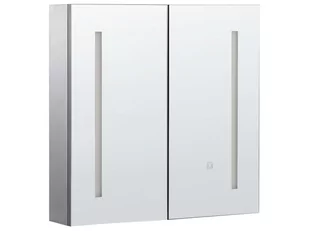 Szafka łazienkowa wisząca z lustrem LED 60 x 60 czarna CHABUNCO - Szafki łazienkowe - miniaturka - grafika 1