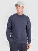 Bluzy męskie - 4F Bluza dresowa nierozpinana bez kaptura męska - szara 3XL - miniaturka - grafika 1