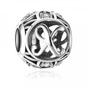 Charmsy - Murrano Charms Zawieszka Koralik 925 Literka X SR-446 - miniaturka - grafika 1