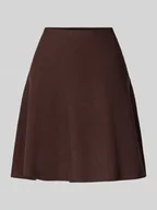 Spódnice - Spódnica mini rozkloszowana z mieszanki wiskozy - miniaturka - grafika 1