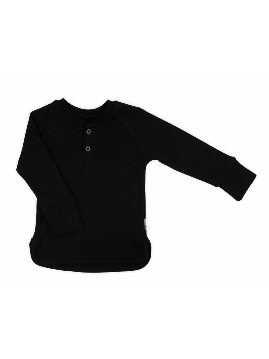 Chłopięca bluzka bawełna polo z długim rękawem czarna Nicol,r.92