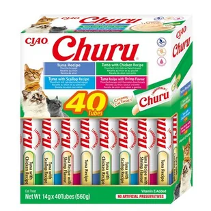 INABA  Churu dla kota - mix smaków z tuńczykiem 40x14g - Przysmaki dla kotów - miniaturka - grafika 1