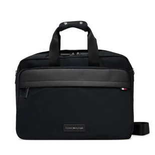 Torba na laptopa Tommy Hilfiger Th Nylon Workbag AM0AM13619 Czarny - Torby na laptopy - miniaturka - grafika 1