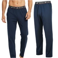 Piżamy damskie - Mustang Spodnie Piżamowe Bawełniane Długie Granatowe Rozmiar L - miniaturka - grafika 1