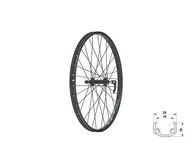 Części rowerowe - Koło Obręcz Rowerowa Kellys Wasper V-Brake F 24" | Black - miniaturka - grafika 1