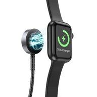 Akcesoria do smartwatchy - HOCO ładowarka indukcyjna 2w1 do Apple Watch + kabel ładowania do Iphone CW54 czarna - miniaturka - grafika 1