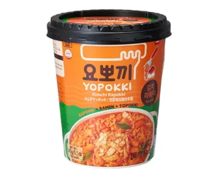 Koreańskie kluski ryżowe instant Yopokki Rapokki Kimchi 145g - Szybkie dania obiadowe - miniaturka - grafika 1