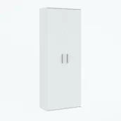 Szafy - Szafa na ubrania z półkami wąska 69 cm SAVOY – biała - miniaturka - grafika 1