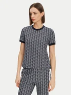 Koszulki i topy damskie - Lacoste T-Shirt TF3244 Granatowy Slim Fit - miniaturka - grafika 1