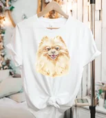 Koszulki i topy damskie - Koszulka damska z Pomeranianem - miniaturka - grafika 1