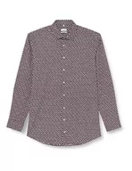 Koszule męskie - Seidensticker Męska koszula z długim rękawem Comfort Fit, ciemnoczerwony, 44 - miniaturka - grafika 1