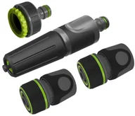 Węże ogrodowe i zraszacze - Zestaw 4-elementowy z dyszą zraszającą 1/2" Stalco Garden EXP S101210212 - miniaturka - grafika 1