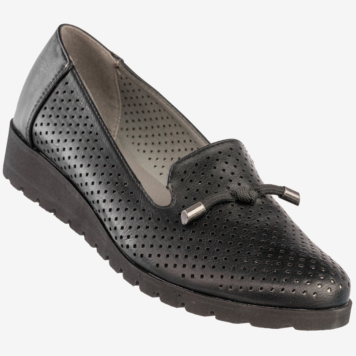 Półbuty Damskie Ekoskóra Buty Eleganckie Jezzi Czarne RMR1628-13 Czarny 37