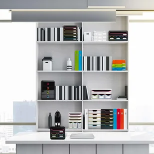 Organizer na biurko z 4 szufladami, czarny - Niszczarki - miniaturka - grafika 6
