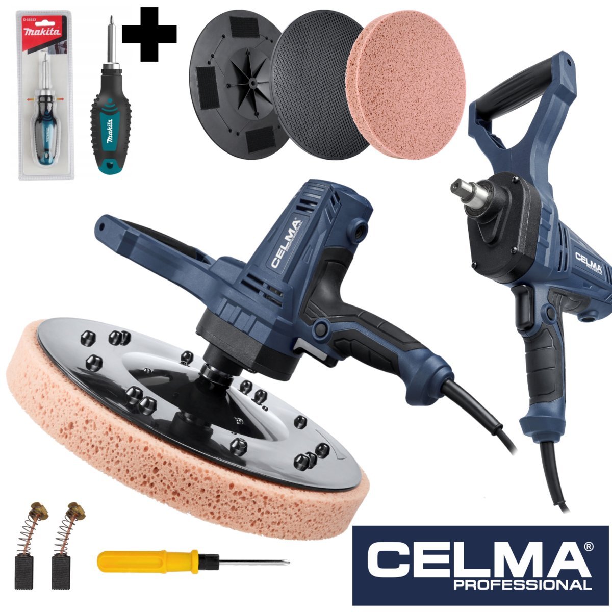 Zestaw Zacieraczka do tynków CELMA Professional PRBt 390S 710W 390mm + wkrętak MAKITA