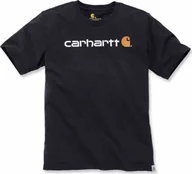 Koszulki męskie - Carhartt Koszulka Carhartt Core Logo T-Shirt Black - miniaturka - grafika 1