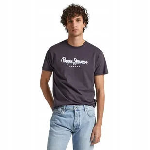 PEPE JEANS KOSZULKA MĘSKA T-SHIRT KEGAN GRAFITOWA r.M - Koszulki męskie - miniaturka - grafika 1