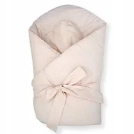 Rożki i beciki - CZAS BOBASA ROŻEK NIEMOWLĘCY BECIK OTULACZ DWUSTRONNY BAWEŁNA 80X80 BEŻOWY/ECRU - miniaturka - grafika 1