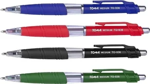 Toma Długopis Medium aut. 1,0mm mix 24szt TOMA - Długopisy - miniaturka - grafika 1