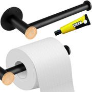 Stojaki i wieszaki na papier toaletowy - Uchwyt na papier toaletowy DINAR czarny - miniaturka - grafika 1